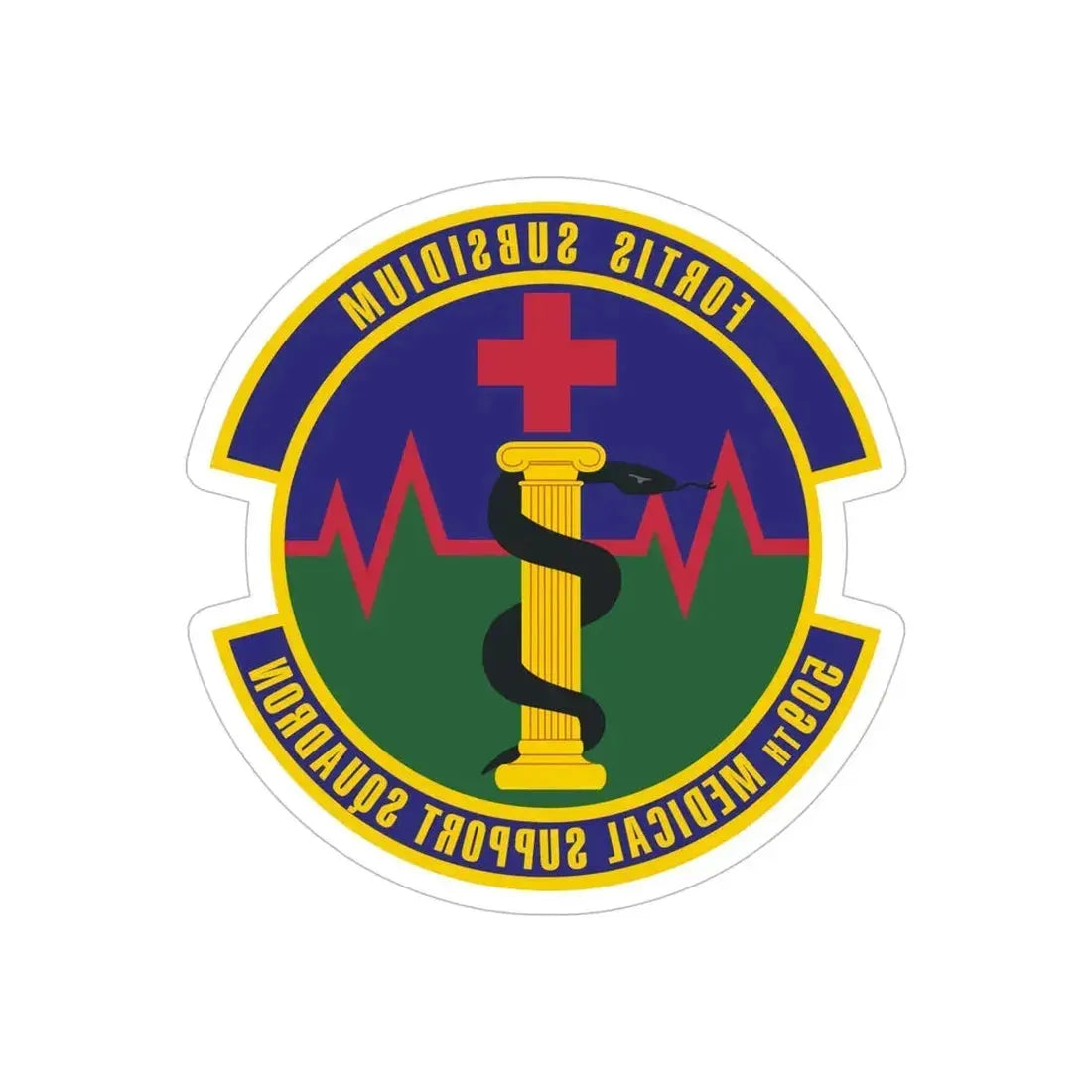 509th Medical Support Squadron (U.S. Air Force) REVERSE PRINT Transparent Die-Cut STICKER - The Sticker Space