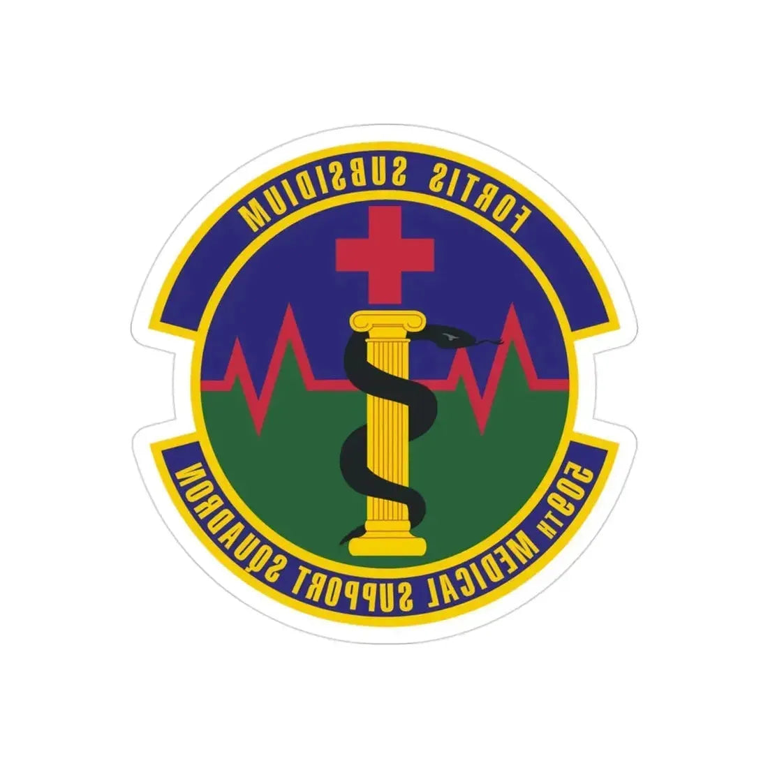 509th Medical Support Squadron (U.S. Air Force) REVERSE PRINT Transparent Die-Cut STICKER - The Sticker Space