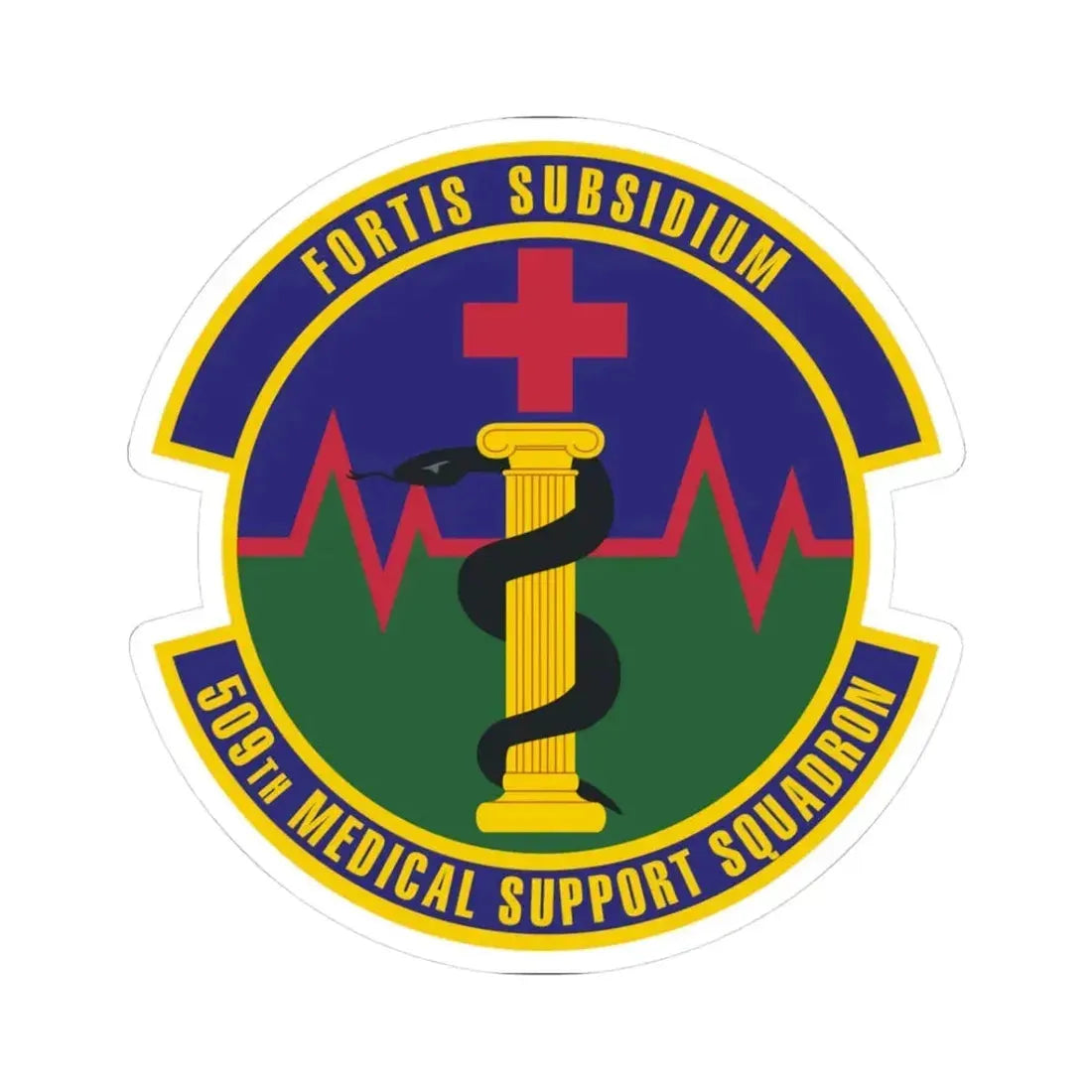 509th Medical Support Squadron (U.S. Air Force) STICKER Vinyl Kiss-Cut Decal 3 Inch White - The Sticker Space