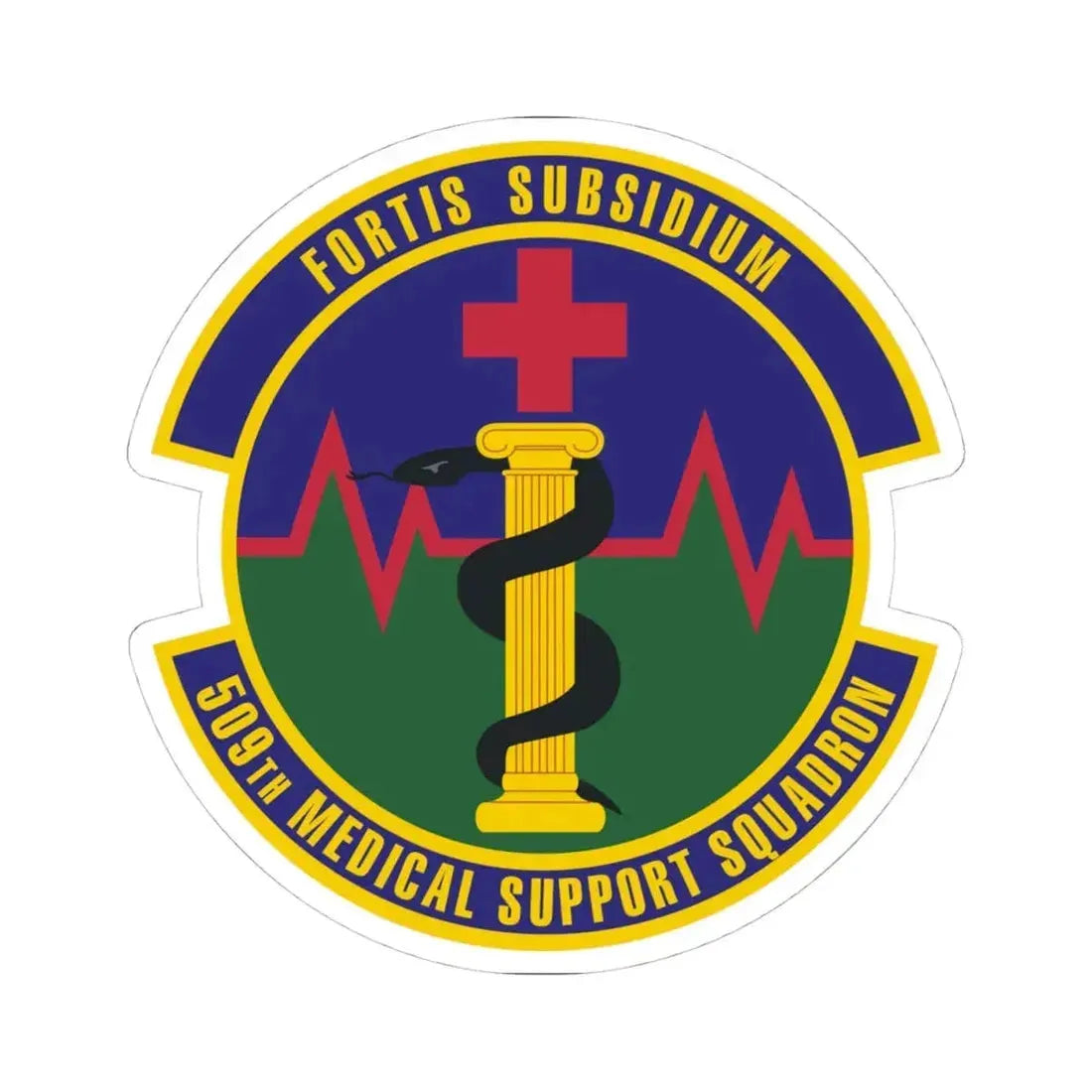 509th Medical Support Squadron (U.S. Air Force) STICKER Vinyl Kiss-Cut Decal 4 Inch White - The Sticker Space