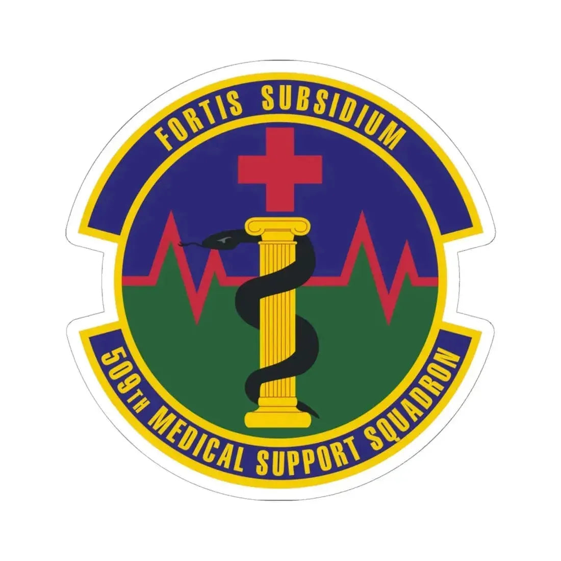 509th Medical Support Squadron (U.S. Air Force) STICKER Vinyl Kiss-Cut Decal 6 Inch White - The Sticker Space