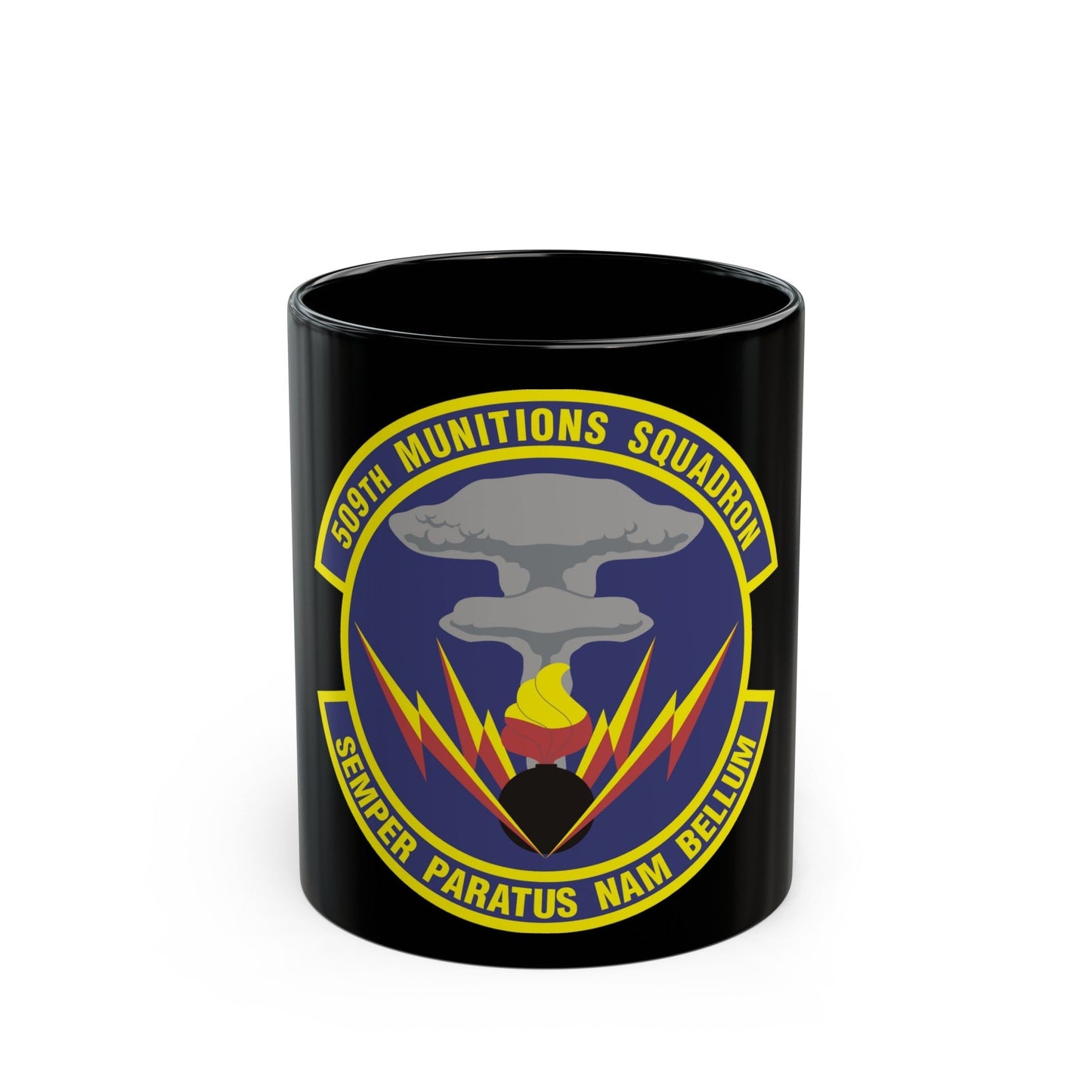 509th Munitions Squadron (U.S. Air Force) Black Coffee Mug-11oz-The Sticker Space