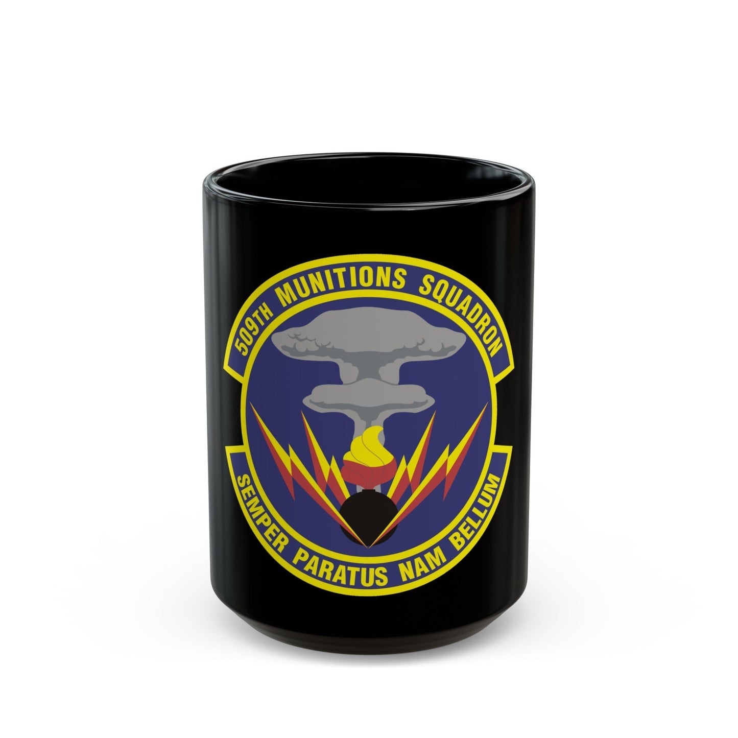 509th Munitions Squadron (U.S. Air Force) Black Coffee Mug-15oz-The Sticker Space