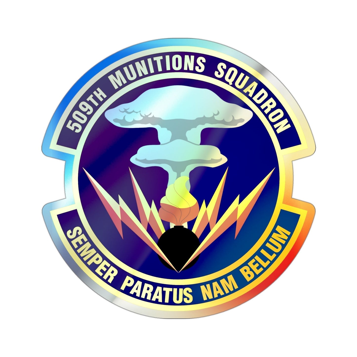 509th Munitions Squadron (U.S. Air Force) Holographic STICKER Die-Cut Vinyl Decal-3 Inch-The Sticker Space