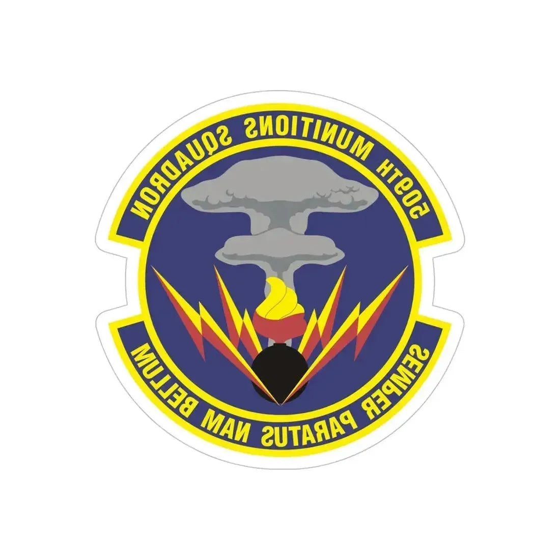 509th Munitions Squadron (U.S. Air Force) REVERSE PRINT Transparent Die-Cut STICKER 6 Inch Die-Cut Transparent - The Sticker Space
