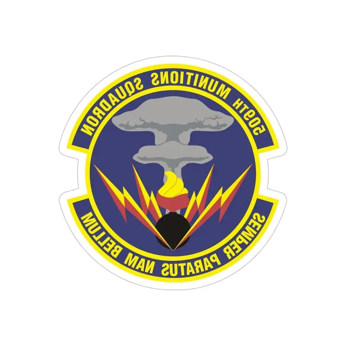 509th Munitions Squadron (U.S. Air Force) REVERSE PRINT Transparent Die-Cut STICKER - The Sticker Space