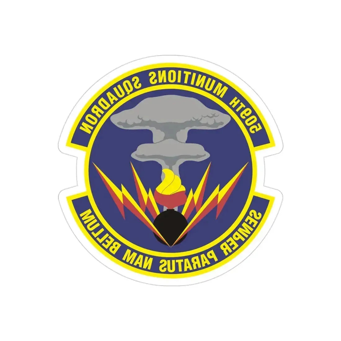 509th Munitions Squadron (U.S. Air Force) REVERSE PRINT Transparent Die-Cut STICKER - The Sticker Space