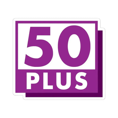 50PLUS nl Logo (Netherlands) (Political) STICKER Vinyl Kiss-Cut Decal 6 Inch White - The Sticker Space