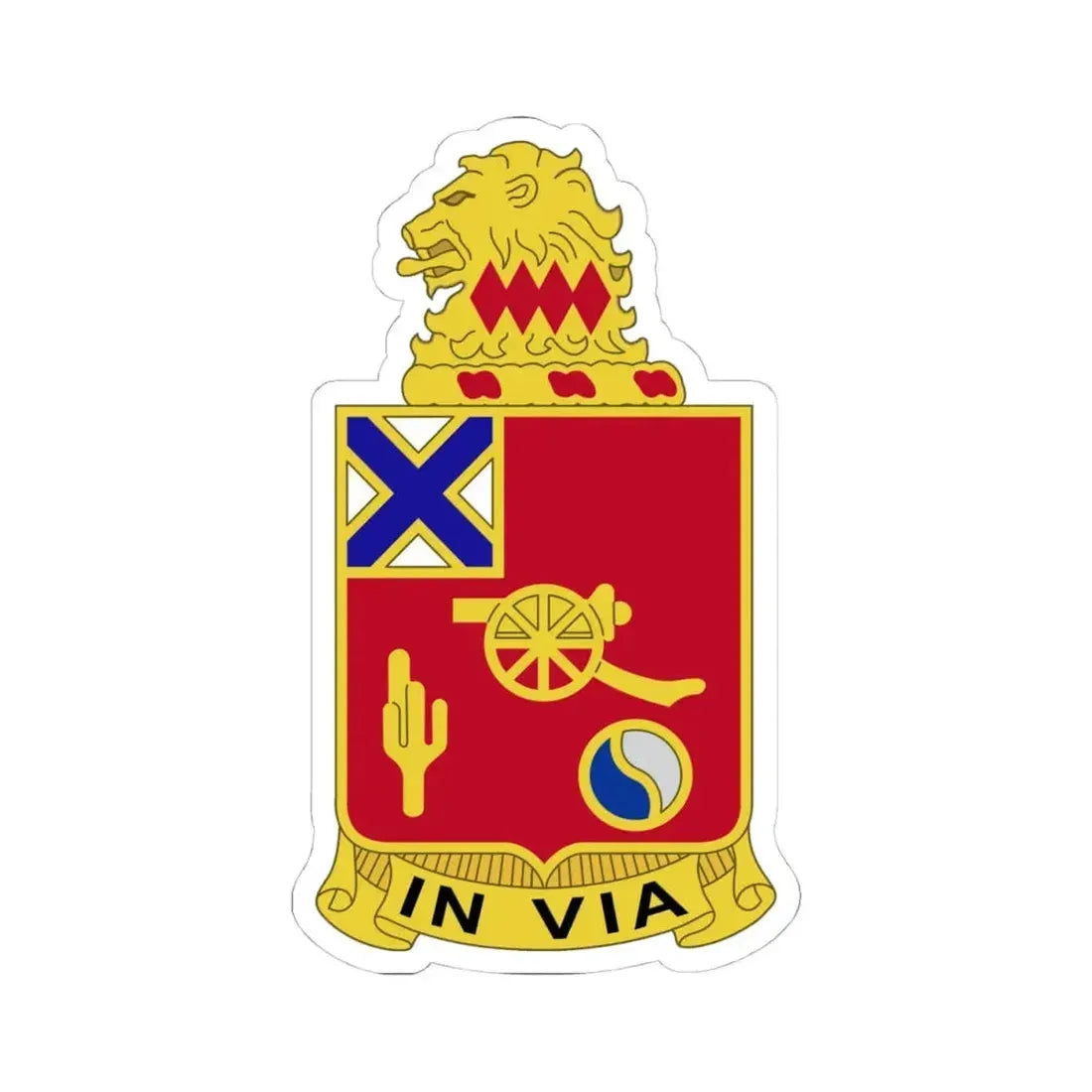 50th Armor Regiment (U.S. Army) STICKER Vinyl Kiss-Cut Decal 4 Inch White - The Sticker Space