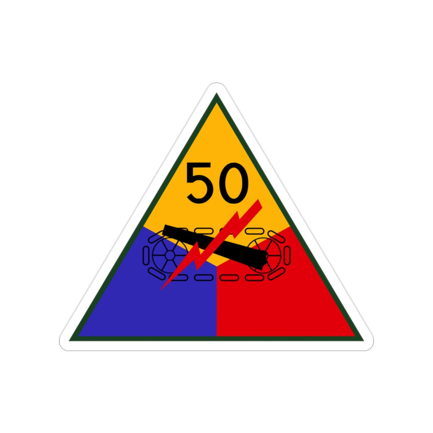 50th Armored Division (U.S. Army) Transparent STICKER Die-Cut Vinyl Decal-2 Inch-The Sticker Space