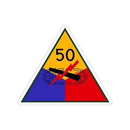 50th Armored Division (U.S. Army) Transparent STICKER Die-Cut Vinyl Decal 5 Inch - The Sticker Space