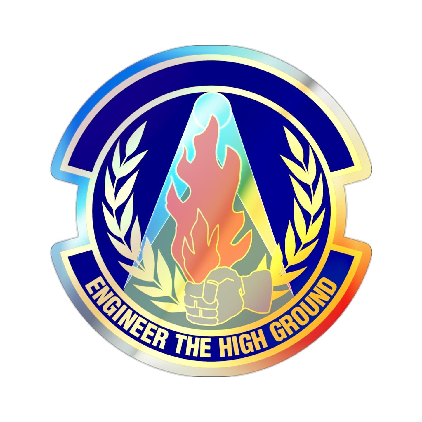 50th Civil Engineer Squadron (U.S. Air Force) Holographic STICKER Die-Cut Vinyl Decal-2 Inch-The Sticker Space