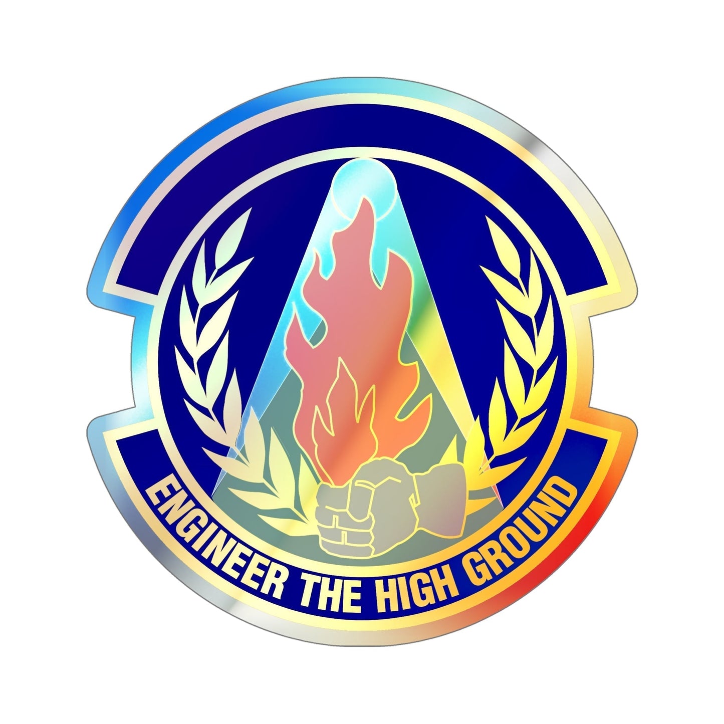 50th Civil Engineer Squadron (U.S. Air Force) Holographic STICKER Die-Cut Vinyl Decal-6 Inch-The Sticker Space