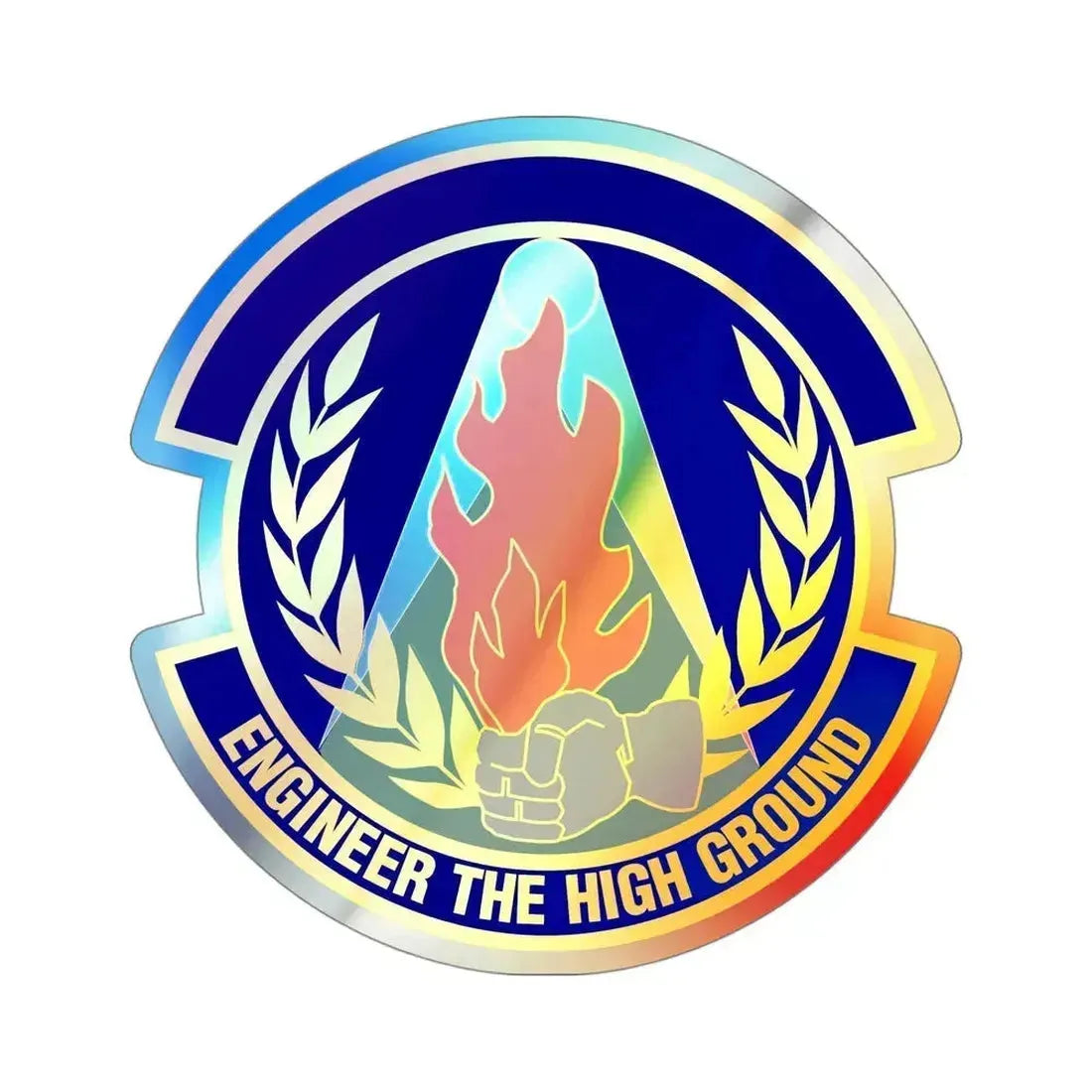 50th Civil Engineer Squadron (U.S. Air Force) Holographic STICKER Die-Cut Vinyl Decal 4 Inch Holographic - The Sticker Space