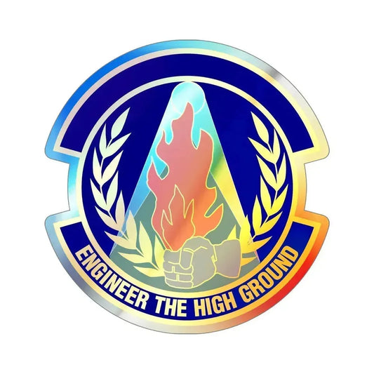 50th Civil Engineer Squadron (U.S. Air Force) Holographic STICKER Die-Cut Vinyl Decal 6 Inch Holographic - The Sticker Space