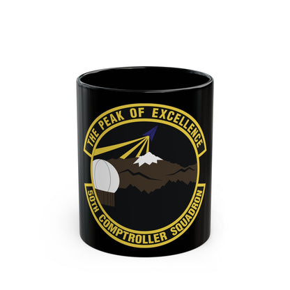 50th Comptroller Squadron (U.S. Air Force) Black Coffee Mug-11oz-The Sticker Space