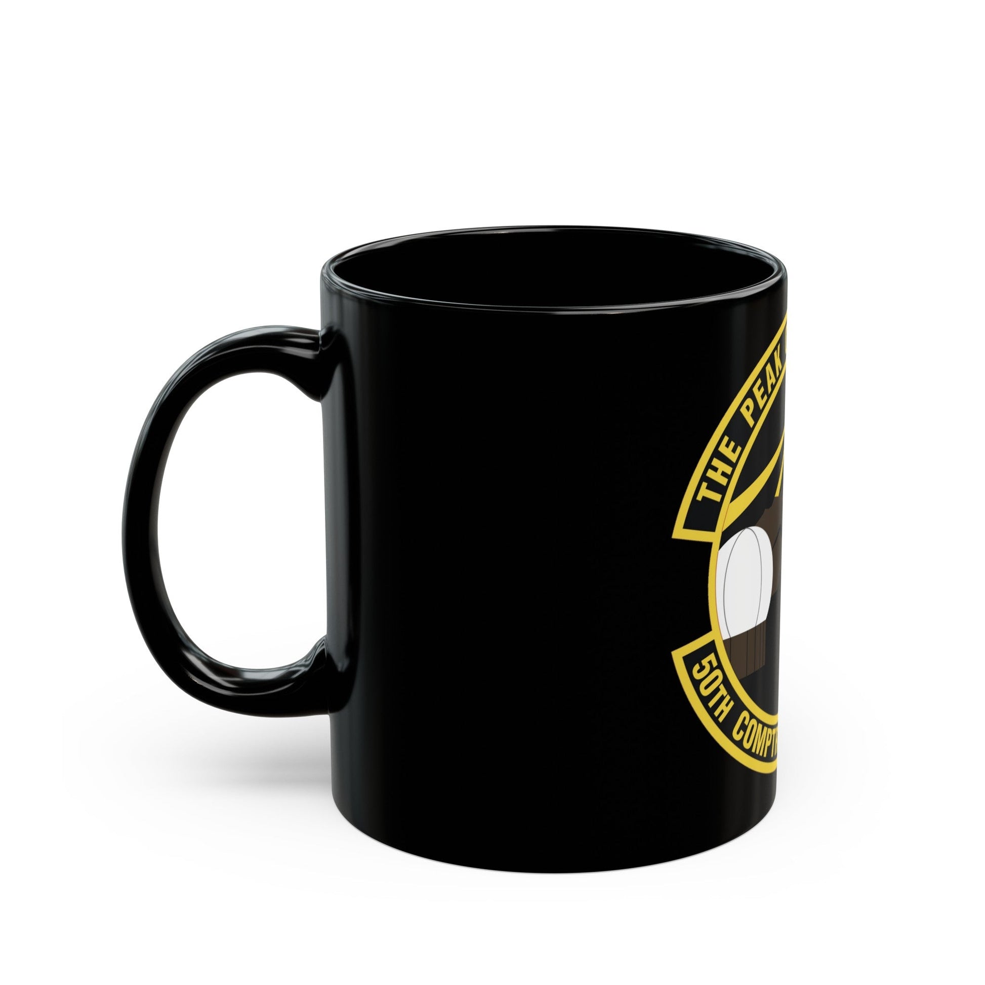 50th Comptroller Squadron (U.S. Air Force) Black Coffee Mug-The Sticker Space