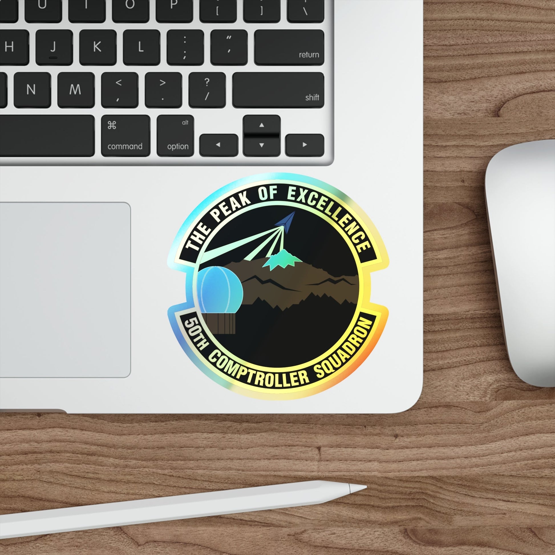 50th Comptroller Squadron (U.S. Air Force) Holographic STICKER Die-Cut Vinyl Decal-The Sticker Space