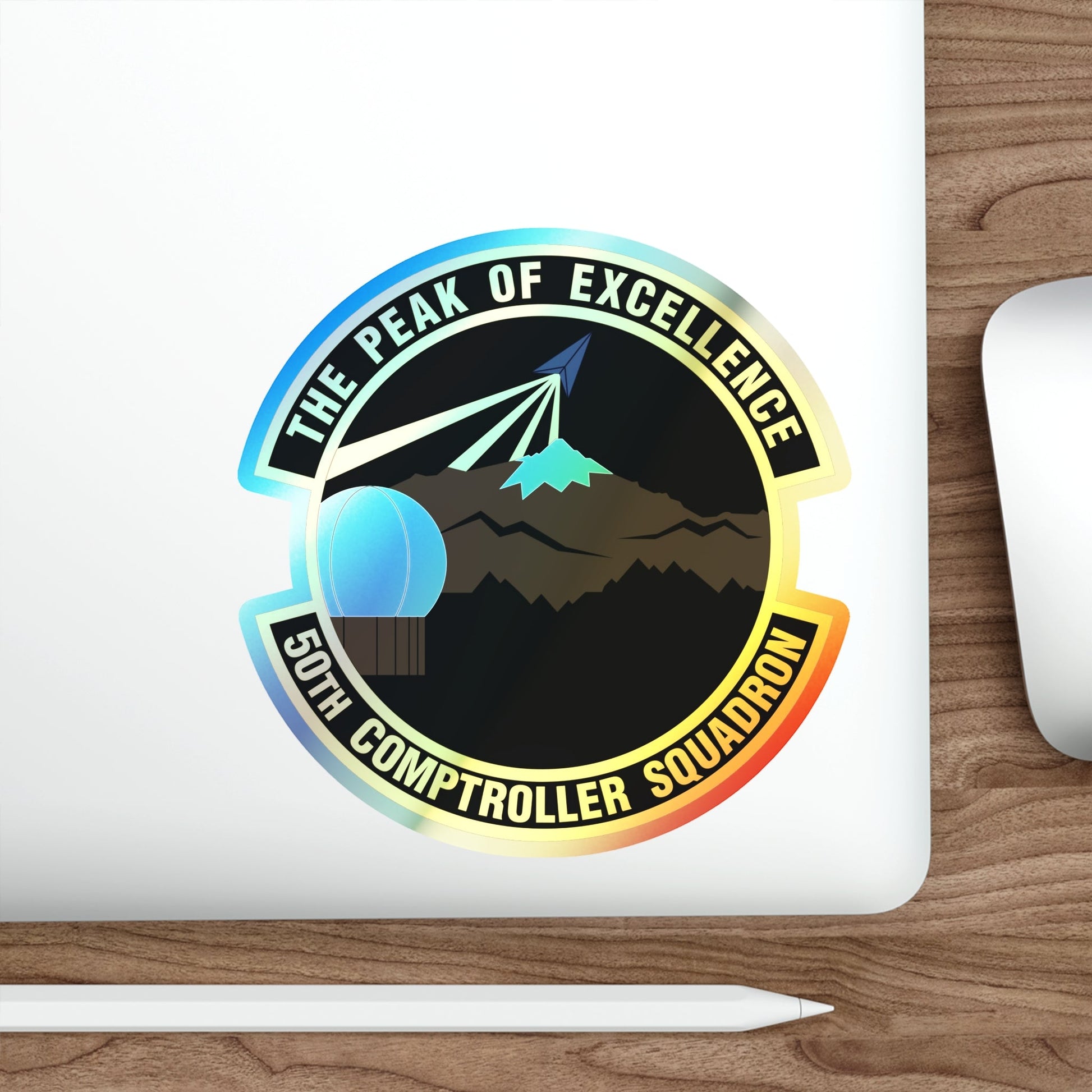 50th Comptroller Squadron (U.S. Air Force) Holographic STICKER Die-Cut Vinyl Decal-The Sticker Space