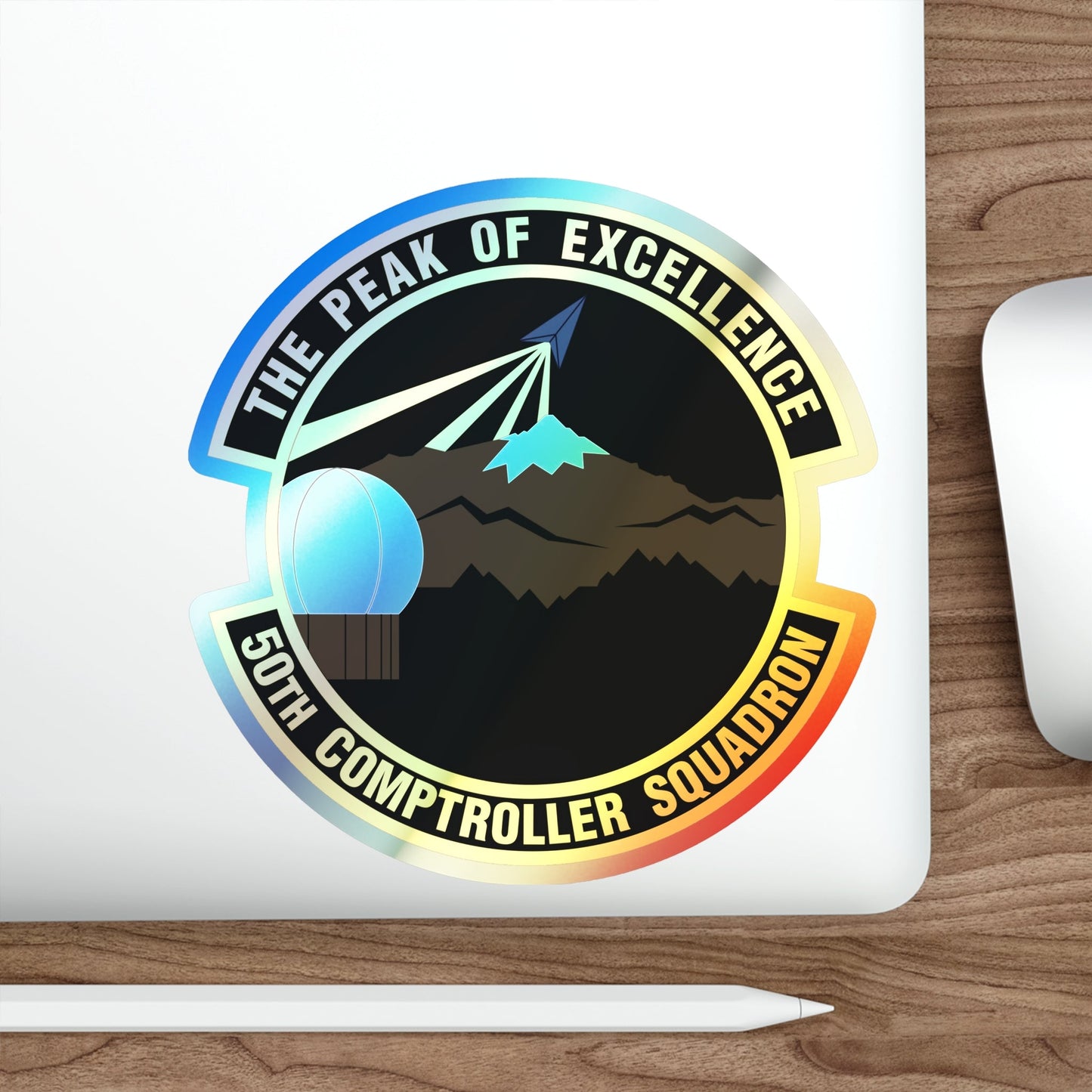 50th Comptroller Squadron (U.S. Air Force) Holographic STICKER Die-Cut Vinyl Decal-The Sticker Space