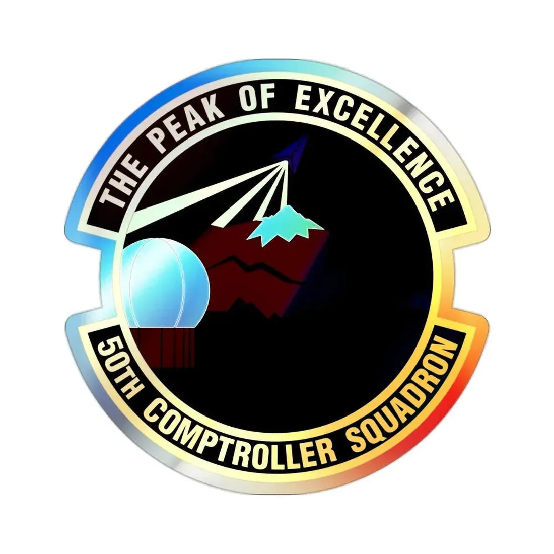 50th Comptroller Squadron (U.S. Air Force) Holographic STICKER Die-Cut Vinyl Decal - The Sticker Space