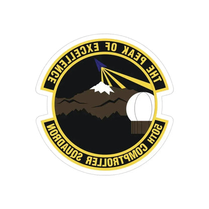 50th Comptroller Squadron (U.S. Air Force) REVERSE PRINT Transparent Die-Cut STICKER 3 Inch Die-Cut Transparent - The Sticker Space