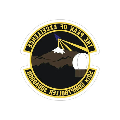 50th Comptroller Squadron (U.S. Air Force) REVERSE PRINT Transparent Die-Cut STICKER 6 Inch Die-Cut Transparent - The Sticker Space