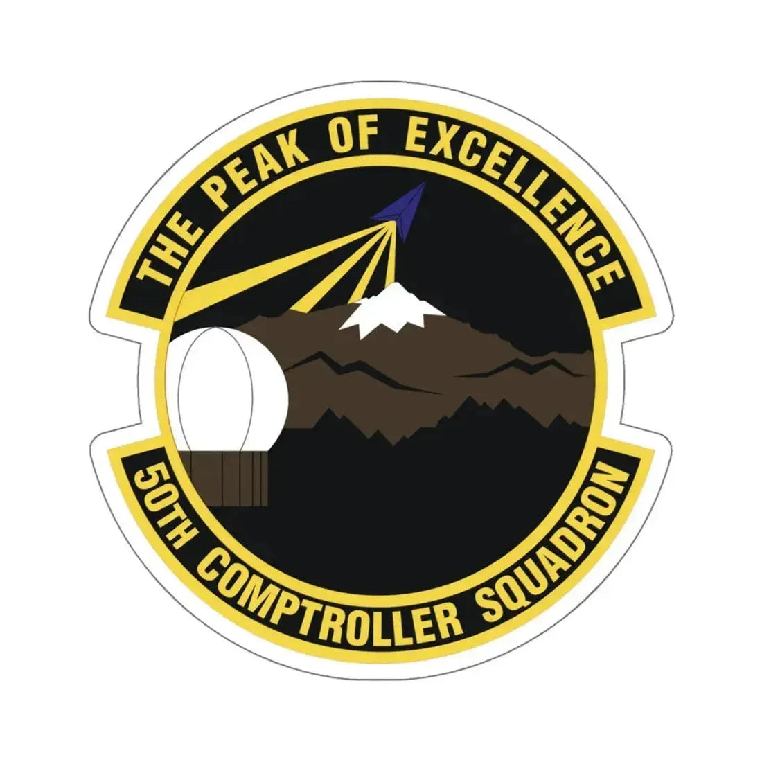50th Comptroller Squadron (U.S. Air Force) STICKER Vinyl Die-Cut Decal 4 Inch - The Sticker Space