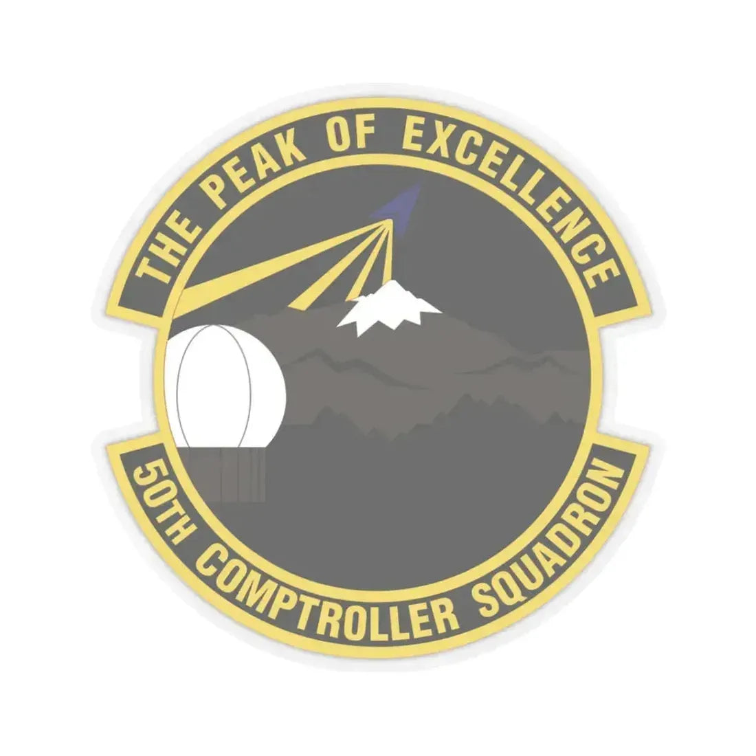 50th Comptroller Squadron (U.S. Air Force) STICKER Vinyl Kiss-Cut Decal 3 Inch Transparent - The Sticker Space