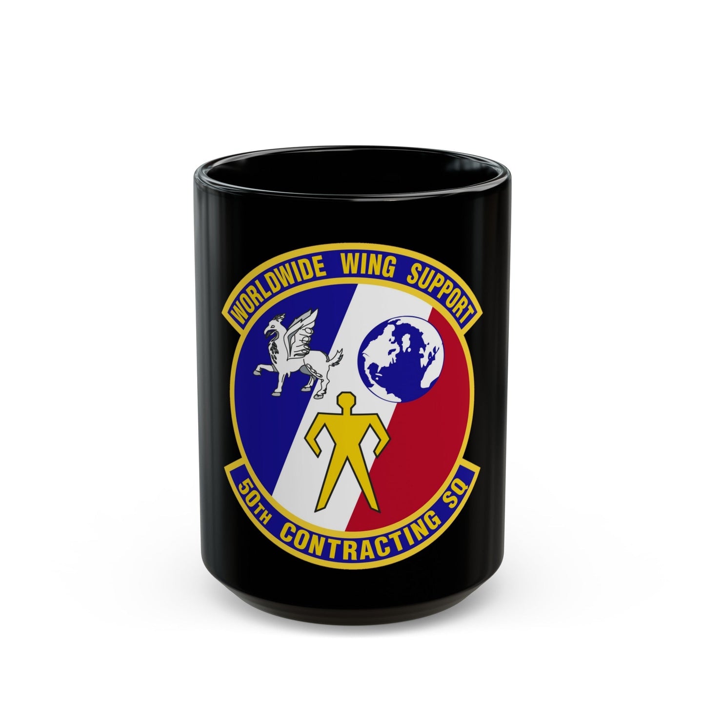 50th Contracting Squadron (U.S. Air Force) Black Coffee Mug-15oz-The Sticker Space