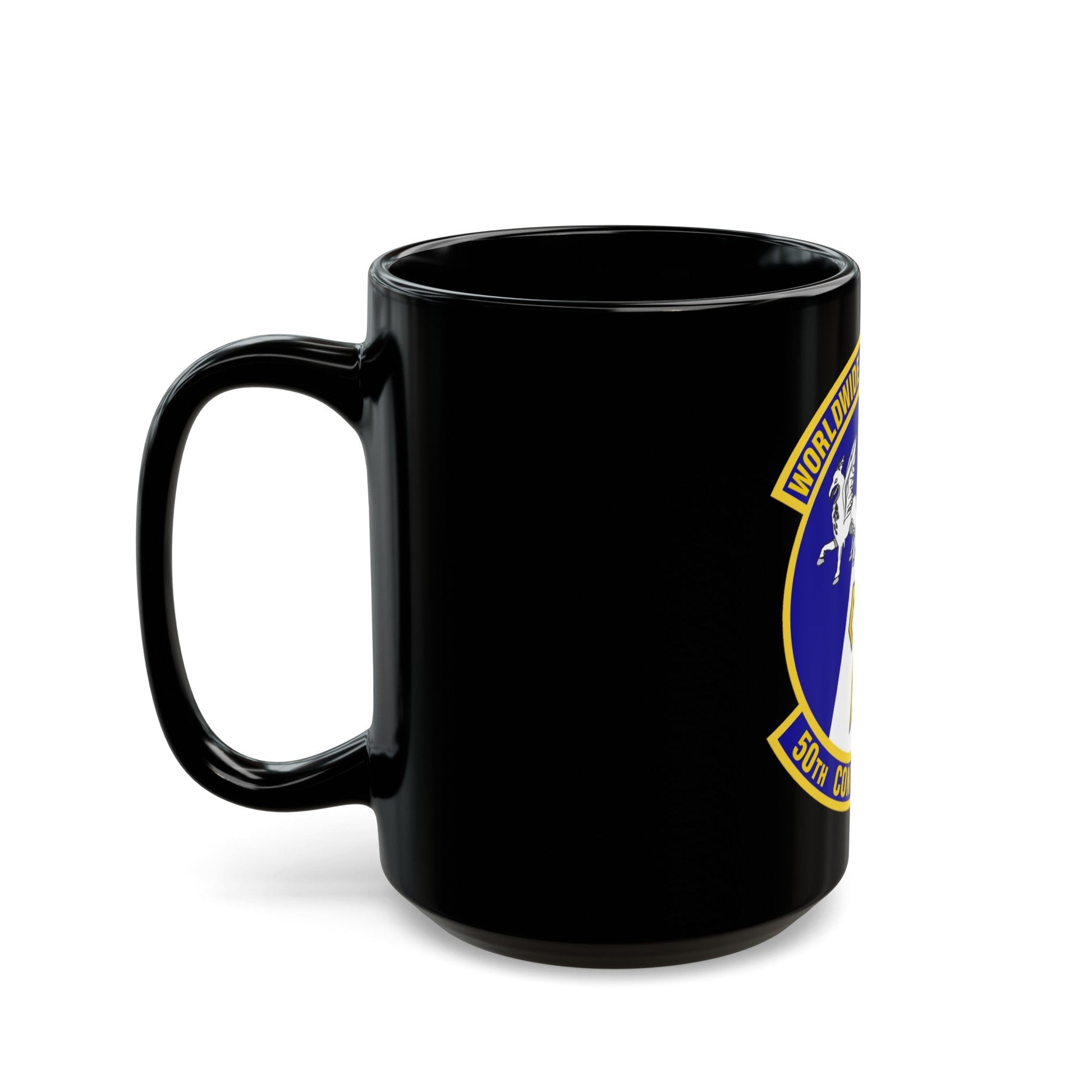 50th Contracting Squadron (U.S. Air Force) Black Coffee Mug-The Sticker Space