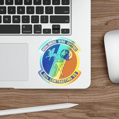 50th Contracting Squadron (U.S. Air Force) Holographic STICKER Die-Cut Vinyl Decal-The Sticker Space