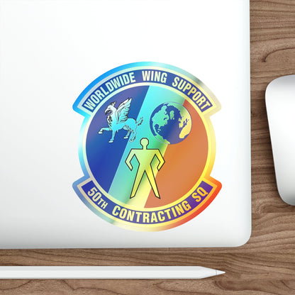 50th Contracting Squadron (U.S. Air Force) Holographic STICKER Die-Cut Vinyl Decal-The Sticker Space