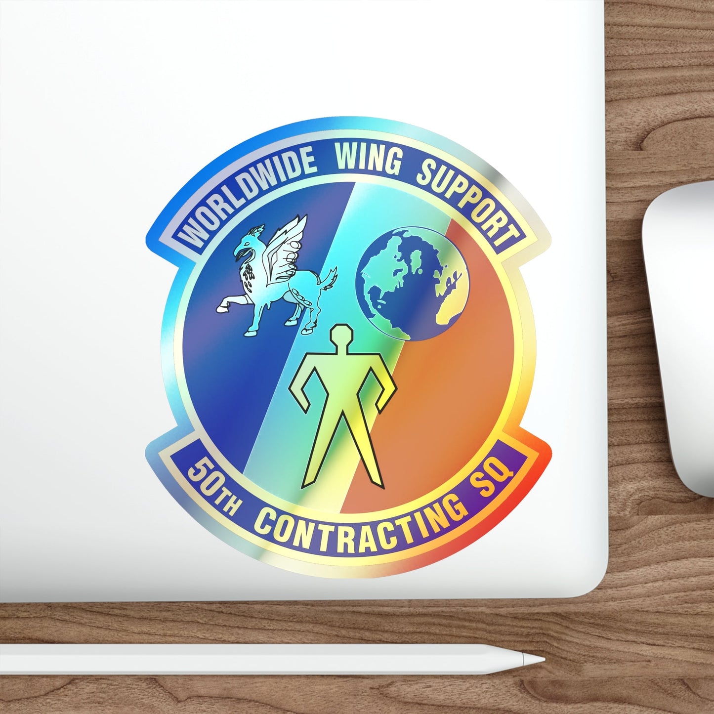 50th Contracting Squadron (U.S. Air Force) Holographic STICKER Die-Cut Vinyl Decal-The Sticker Space