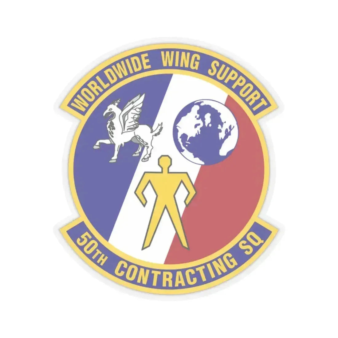 50th Contracting Squadron (U.S. Air Force) STICKER Vinyl Kiss-Cut Decal 2 Inch Transparent - The Sticker Space