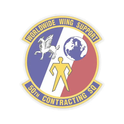 50th Contracting Squadron (U.S. Air Force) STICKER Vinyl Kiss-Cut Decal 3 Inch Transparent - The Sticker Space