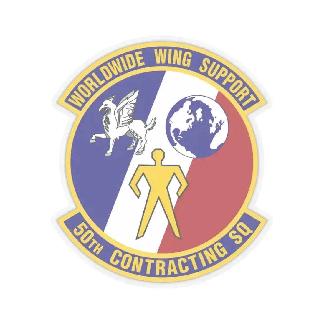 50th Contracting Squadron (U.S. Air Force) STICKER Vinyl Kiss-Cut Decal 4 Inch Transparent - The Sticker Space