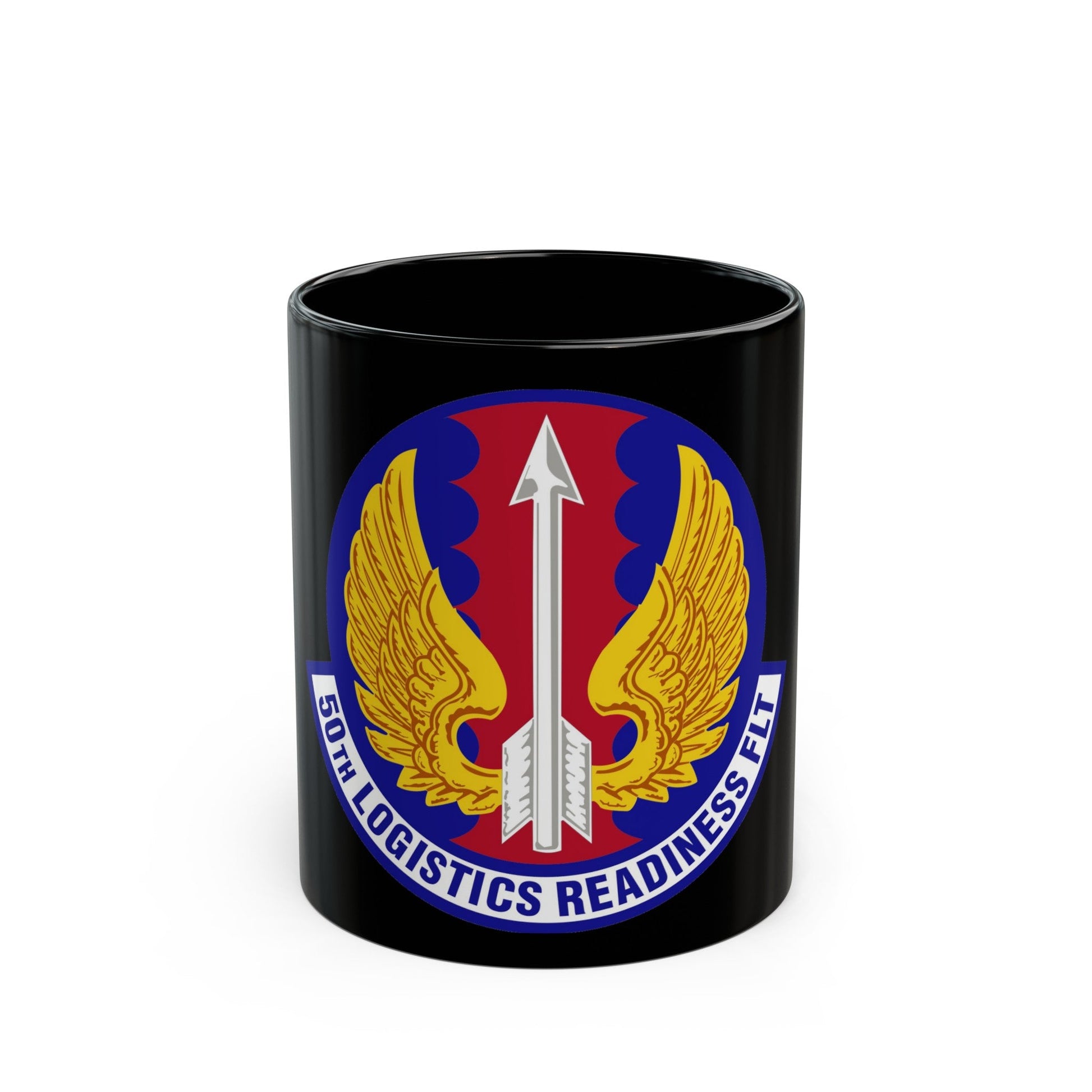 50th Logistics Readiness Flight (U.S. Air Force) Black Coffee Mug-11oz-The Sticker Space