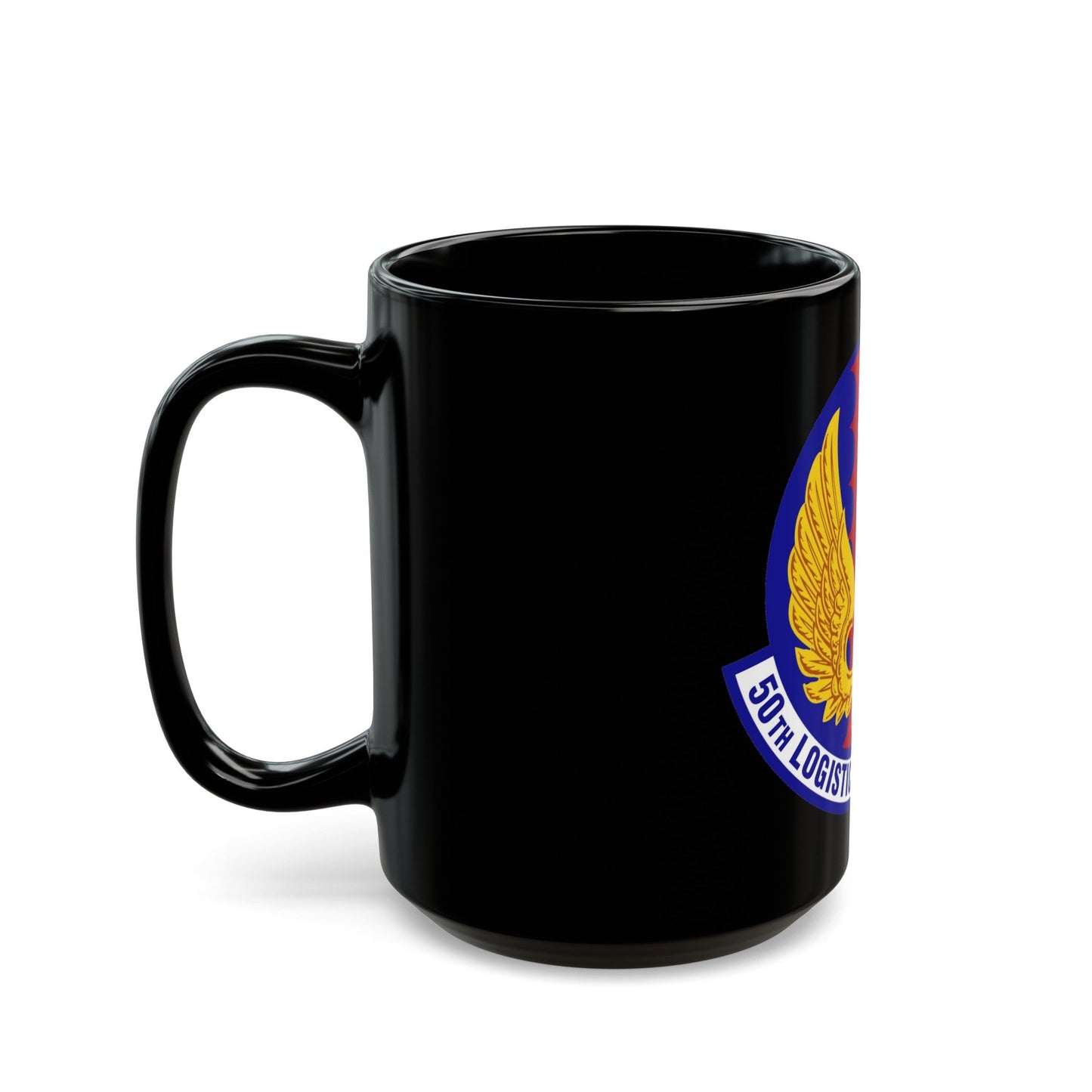 50th Logistics Readiness Flight (U.S. Air Force) Black Coffee Mug-The Sticker Space