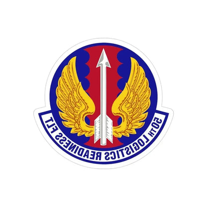 50th Logistics Readiness Flight (U.S. Air Force) REVERSE PRINT Transparent Die-Cut STICKER 3 Inch Die-Cut Transparent - The Sticker Space