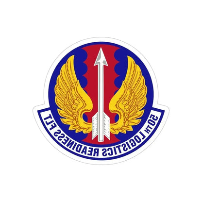 50th Logistics Readiness Flight (U.S. Air Force) REVERSE PRINT Transparent Die-Cut STICKER 5 Inch Die-Cut Transparent - The Sticker Space