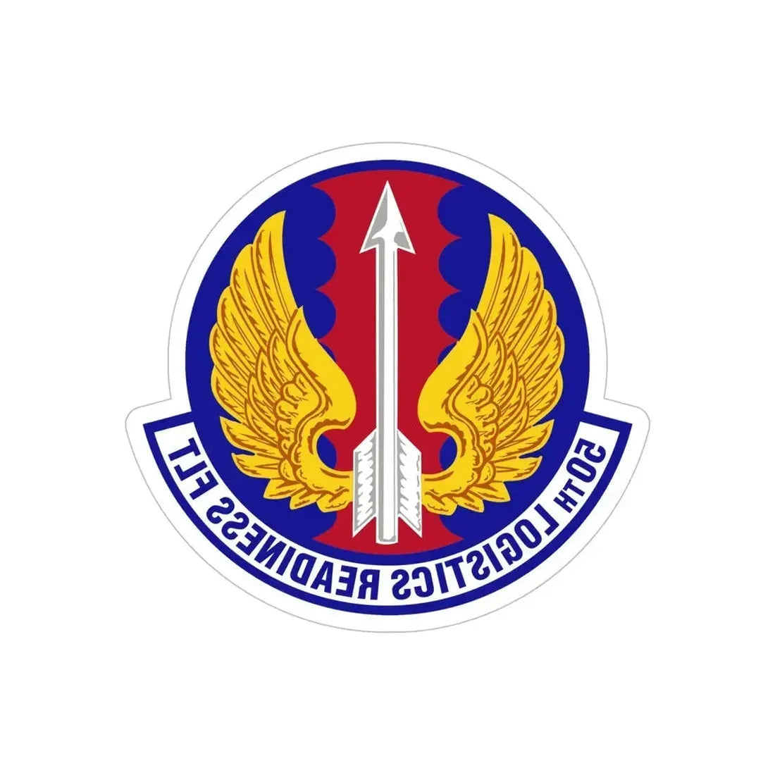 50th Logistics Readiness Flight (U.S. Air Force) REVERSE PRINT Transparent Die-Cut STICKER - The Sticker Space
