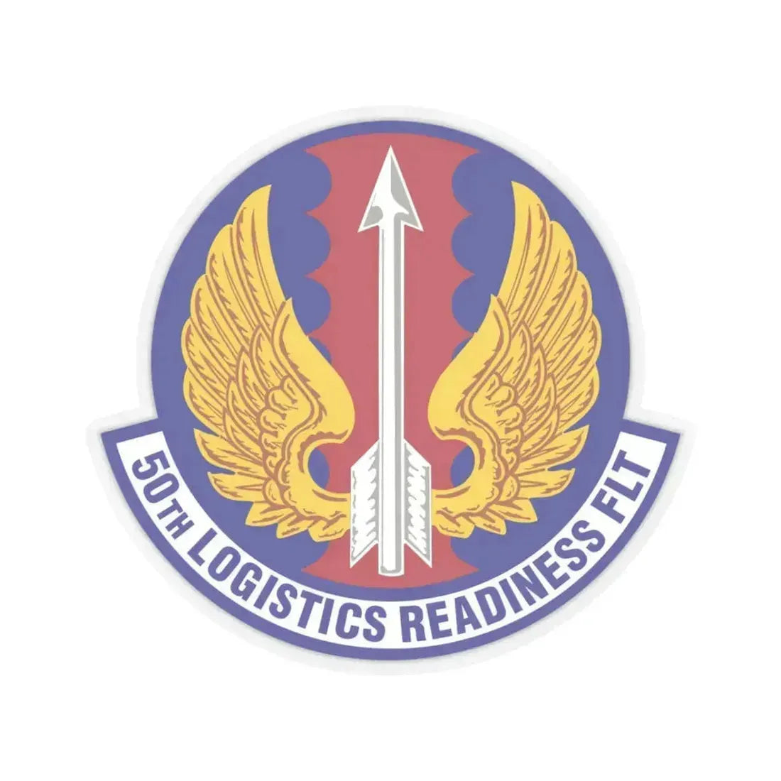 50th Logistics Readiness Flight (U.S. Air Force) STICKER Vinyl Kiss-Cut Decal 3 Inch Transparent - The Sticker Space