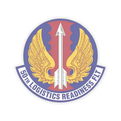 50th Logistics Readiness Flight (U.S. Air Force) STICKER Vinyl Kiss-Cut Decal 3 Inch Transparent - The Sticker Space