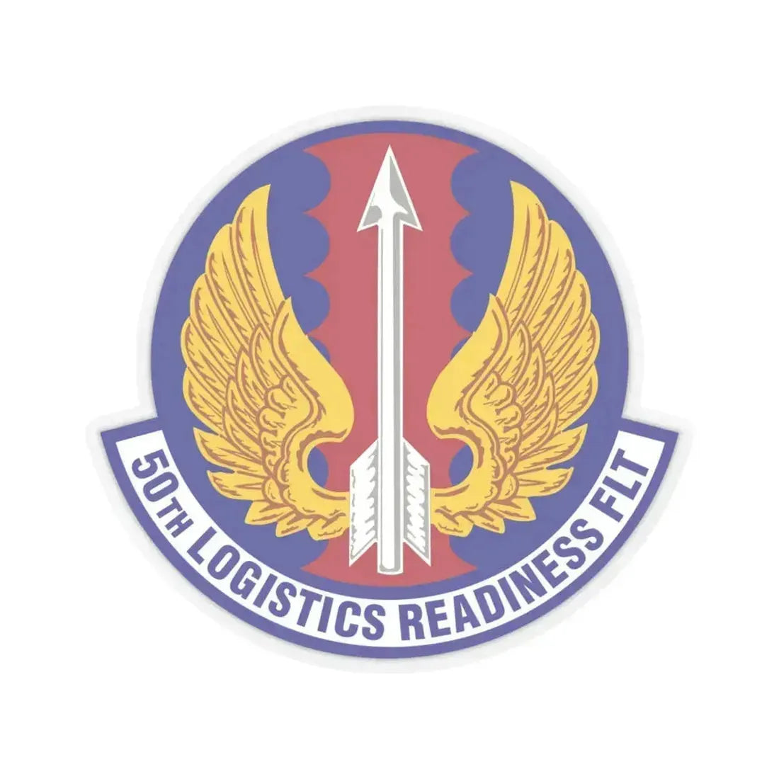 50th Logistics Readiness Flight (U.S. Air Force) STICKER Vinyl Kiss-Cut Decal 4 Inch Transparent - The Sticker Space