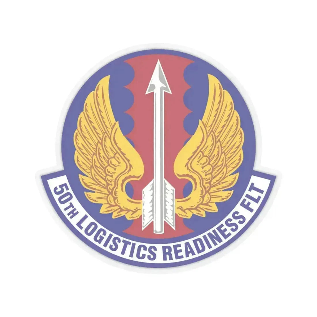 50th Logistics Readiness Flight (U.S. Air Force) STICKER Vinyl Kiss-Cut Decal 6 Inch Transparent - The Sticker Space