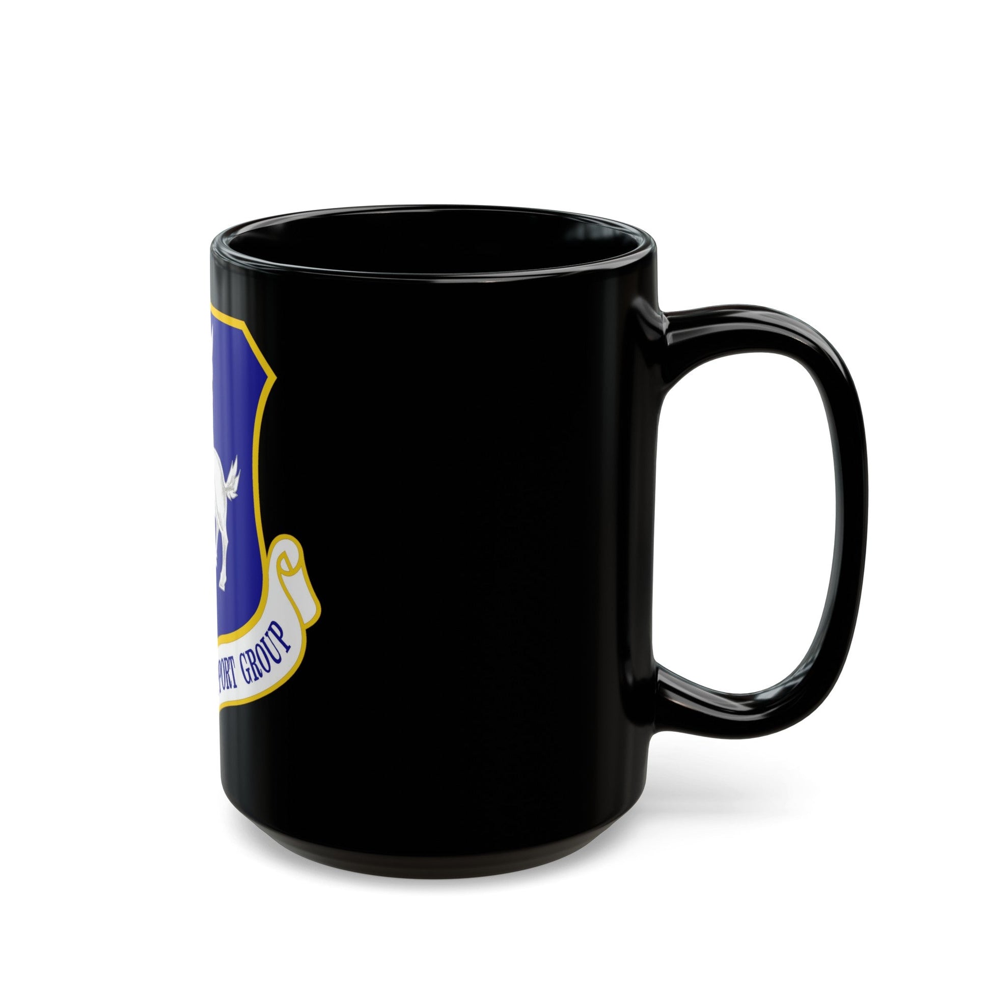 50th Mission Support Group (U.S. Air Force) Black Coffee Mug-The Sticker Space