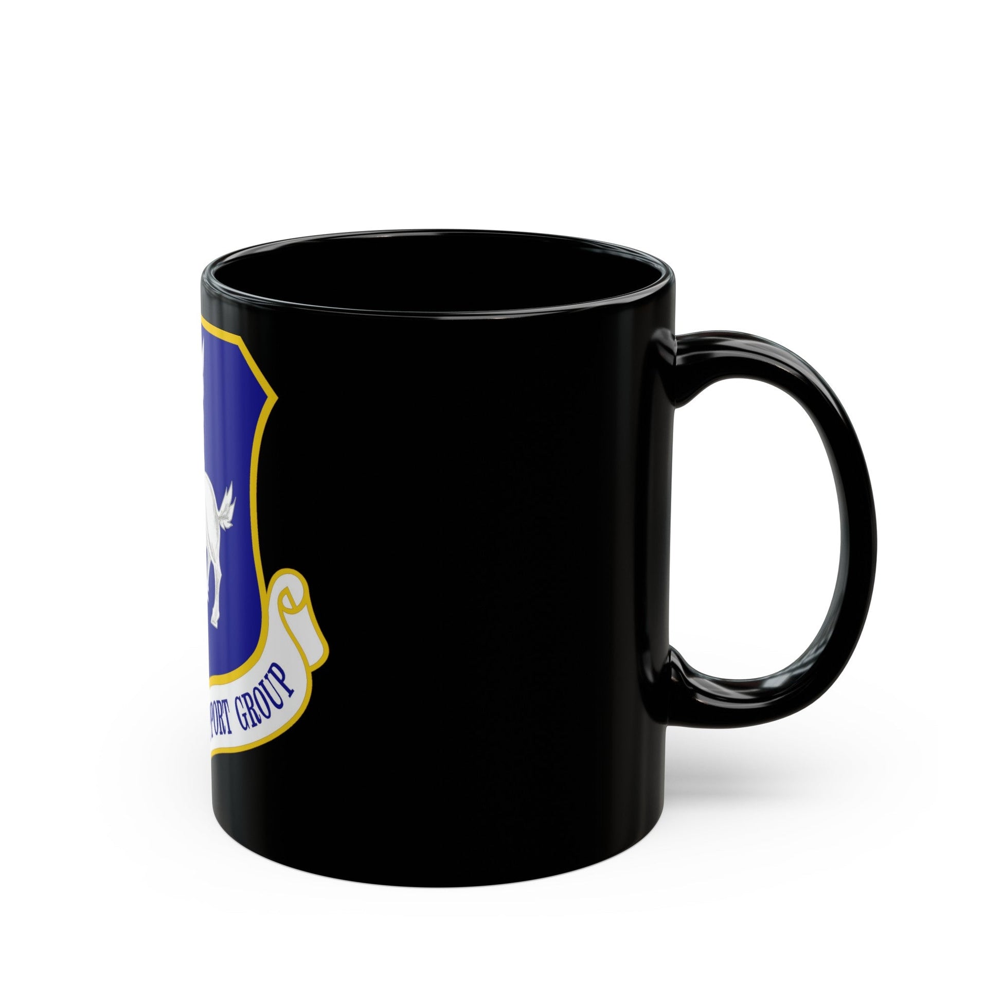 50th Mission Support Group (U.S. Air Force) Black Coffee Mug-The Sticker Space