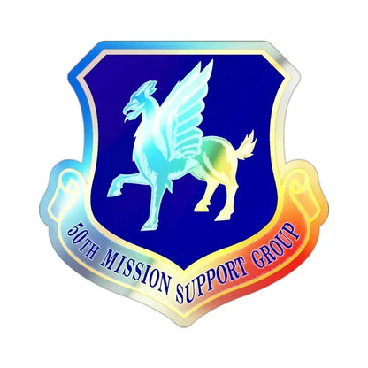 50th Mission Support Group (U.S. Air Force) Holographic STICKER Die-Cut Vinyl Decal 2 Inch Holographic - The Sticker Space