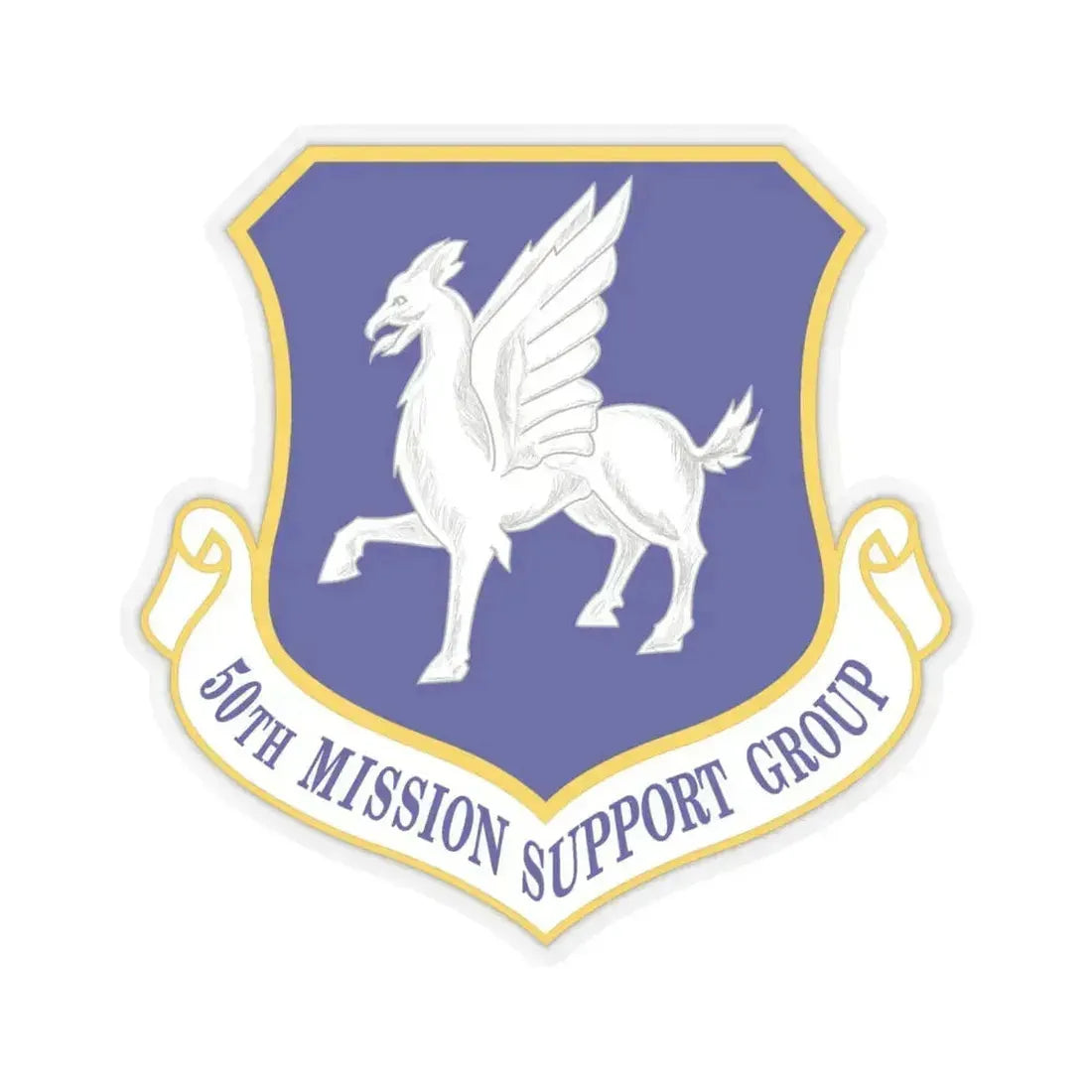50th Mission Support Group (U.S. Air Force) STICKER Vinyl Kiss-Cut Decal 6 Inch Transparent - The Sticker Space